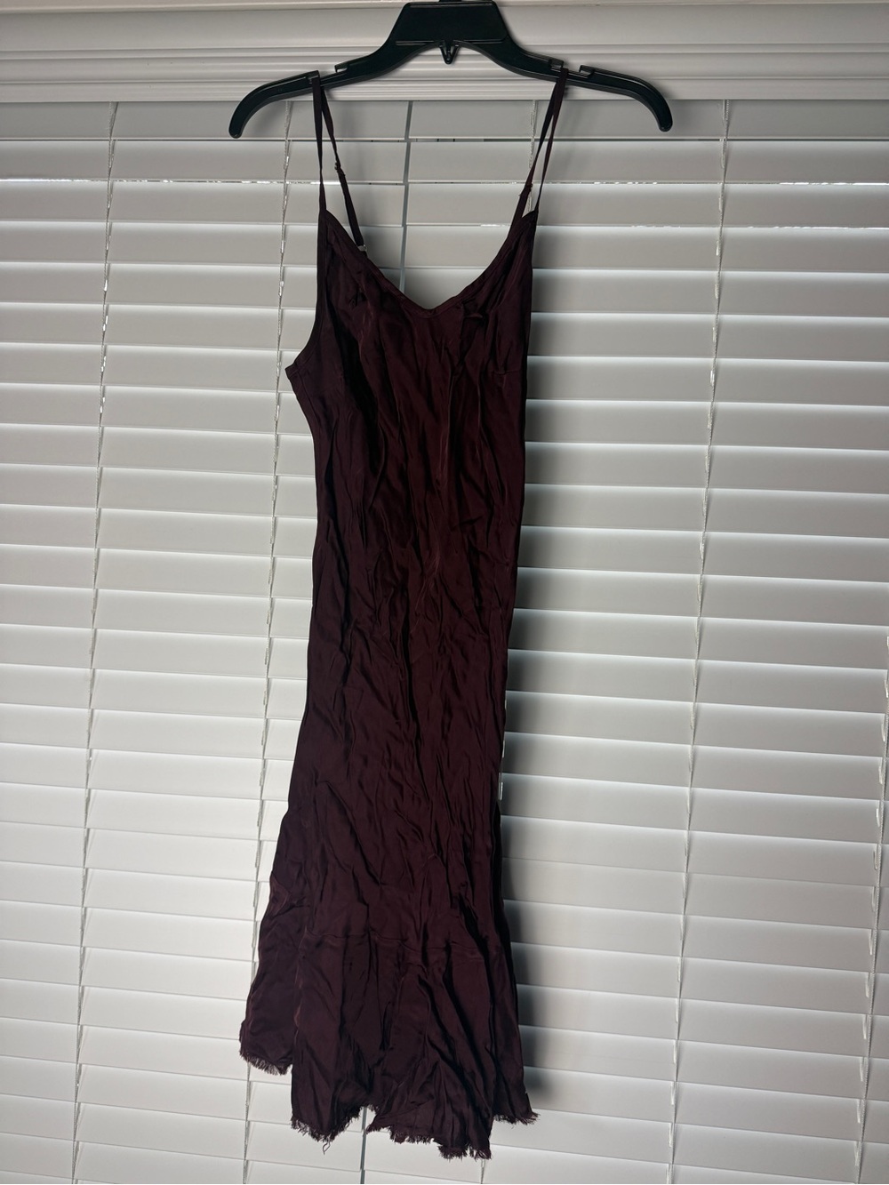 Nation LTD Burgundy Midi Slip Dress with Spaghetti Straps